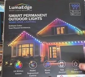 LumaEdge Smart Permanent Outdoor RGBIC Lights 100ft