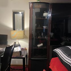 2 Dark Wood Cabinets Good Condition (best Offer)