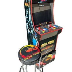 Arcade1Up - Mortal Kombat At-Home Arcade Machine with stool