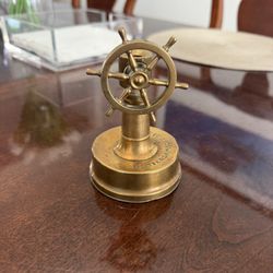 Vintage Brass Ship Wheel Cigar Cutter – Rotterdamsche Lloyd – Nautical