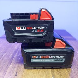 Milwaukee M18 Xc5.0 And M18 Xc8.0 Batteries Only 