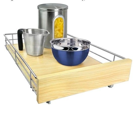 LYNK PROFESSIONAL® SELECT™ Pull Out Cabinet Organizer, 14" x 21" Slide Out Drawers for Kitchen Cabinets - Sliding Pull-Out Pantry Shelves – Home Shelf
