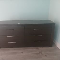 6 Drawers Dresser Brown