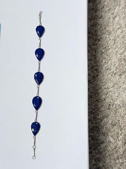 100% Natural Lapis Lazuli Bracelet – Deep Blue Gemstone