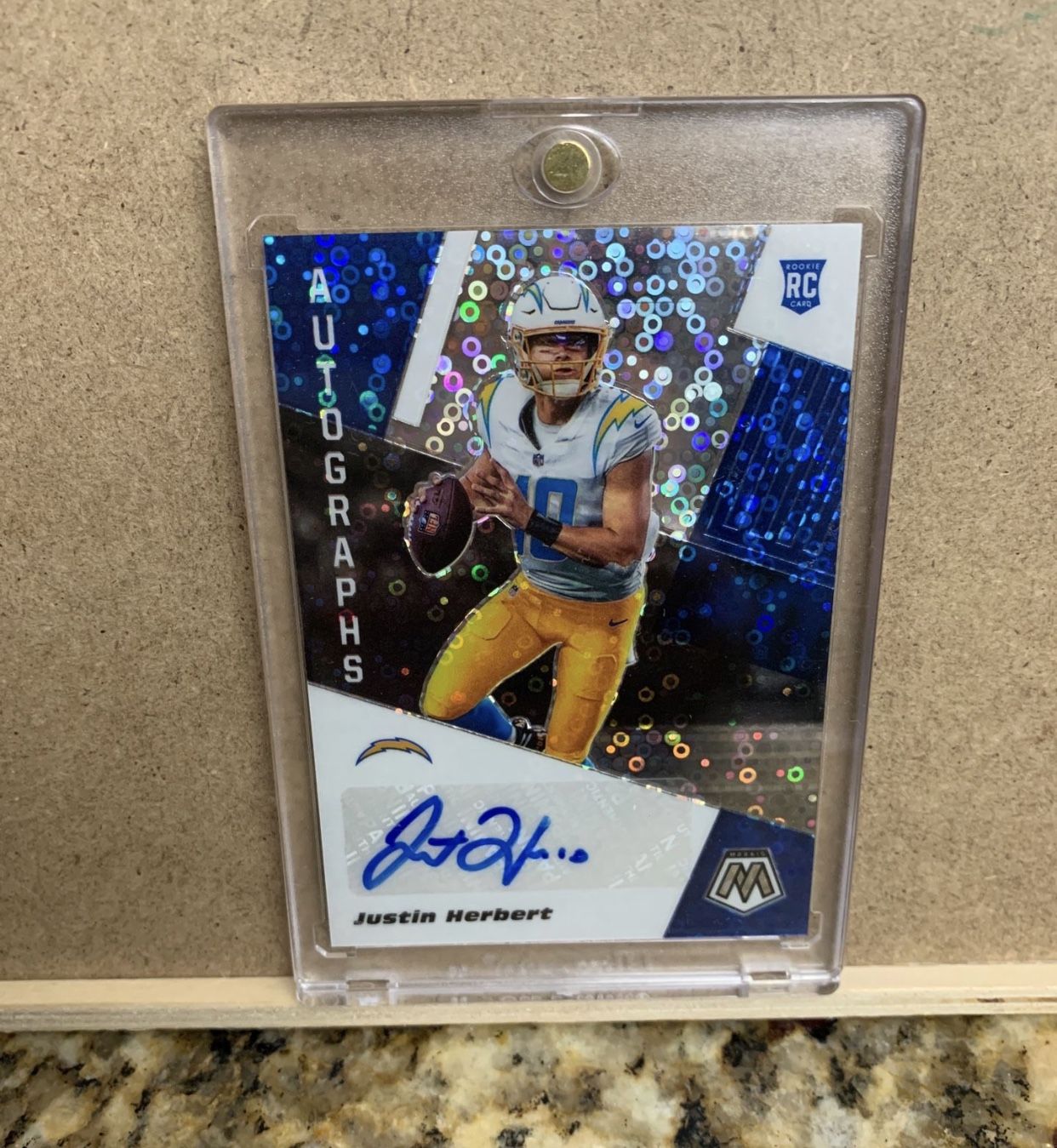 2020 Panini Mosaic Disco Prizm #ANH-JHE Justin Herbert RC Rookie AUTO NOT Graded