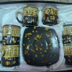 Small Coffee Set With Small Plates $10