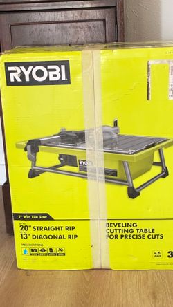 RYOBI RYOBI 4.8-Amp 7 in. Corded Tabletop Wet Tile Saw (Model # WS722