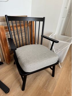 PERSBOL / IKEA - armchair / Black with grey seat cushion - great for AIR BNB
