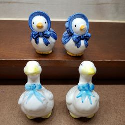 Vintage Ducks Salt Pepper Shakers Set of 2