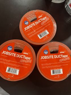 3 Rolls - IPG JobSite DUCTape, Colored Duct Tape, 1.88" x 60 yd, Orange 1 dirty Tp)