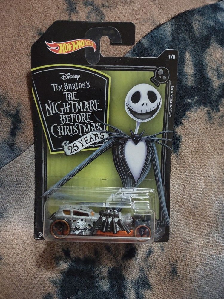 Nightmare Before Christmas 25th Anniversary Hotwheels 8 Car Set