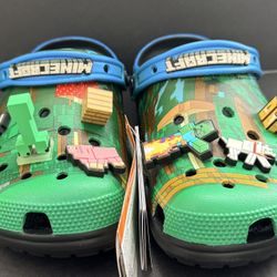 Crocs Minecraft Classic Clog Dark Forest Multi 210829-90H Men 8 Women 10 NEW Box