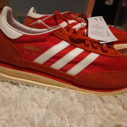 Adidas SL 72 Red and White Sneakers Mens Size 10