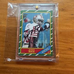 Jerry Rice Autographed Rookie Card/ 49ers!!