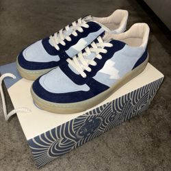 Dolfie MC5 Barefoot Sneakers Blue Suede Size 11.5 - Like New