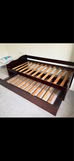 Solid Wood Twin Daybed Brown