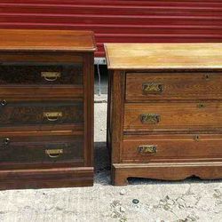 Antique 3 Drawer Dressers - Primitive and Eastlake styled - $120 Choice Pick