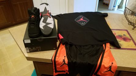 Brand new Air Jordan Infrared 6 Retro size 7 with shorts and shirt $195 OBO never been worn