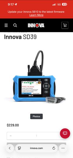 Innova SD39 OBD2 Diagnostic Scanner