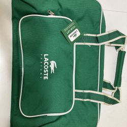 acoste ~ Green Sport Duffle Bag ~ Retro Gym Cologne Crocodile