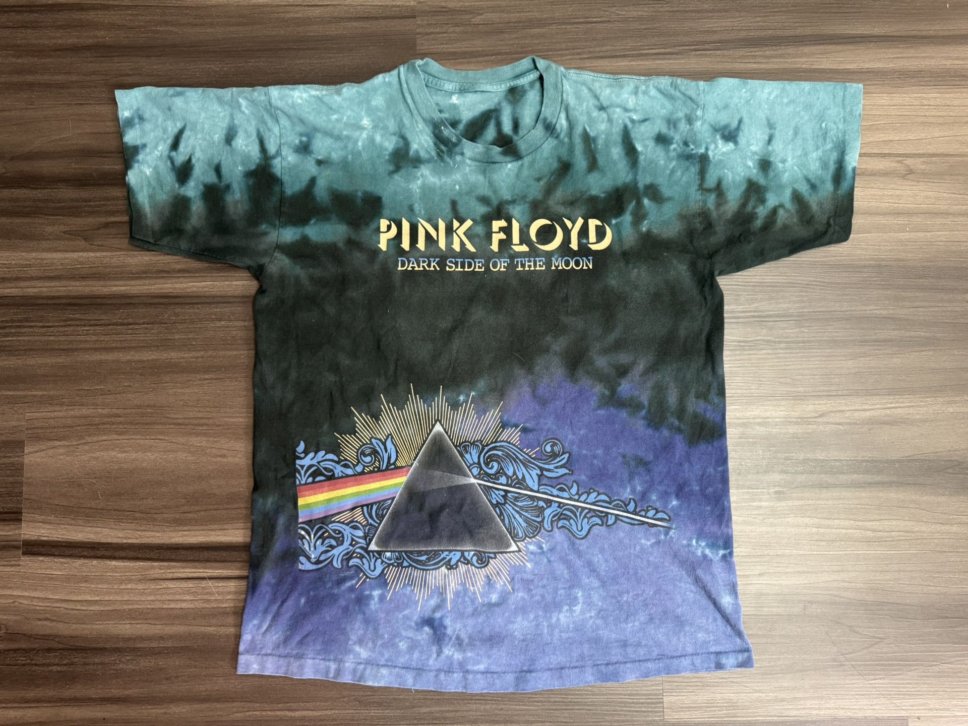 Vintage Pink Floyd Dark Side Of The Moon Tie Dye Single Stitch T-Shirt Size Medium