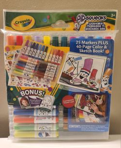 Crayola Pip-Squeaks Washable Markers,  Stickers And Sketch Book