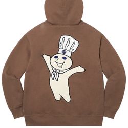 SUPREME “DOUGHBOY ZIP UP HOODIE BROWN SIZE MEDIUM 