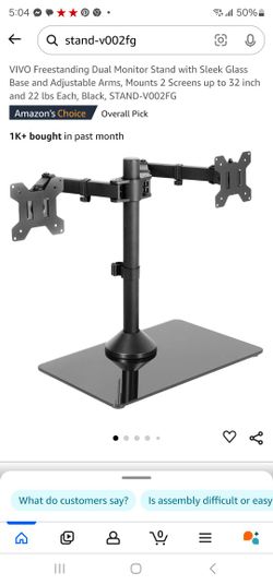 ViVO STAND-V002FG Dual Monitor Stand FREESTANDING