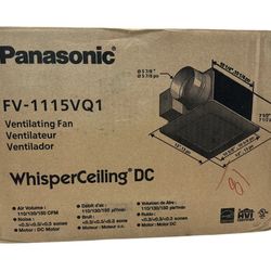 New In Box  Panasonic WhisperCeiling  FV-1115VQ1 DC  ventilating 