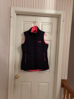 Under Armour Puffer Vest Black and Pink