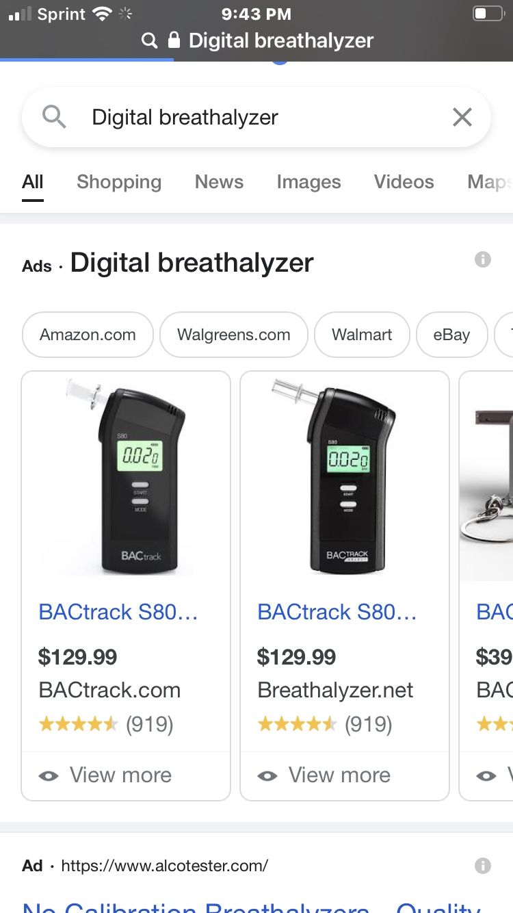 Digital BAC Track Select Breathalyzer
