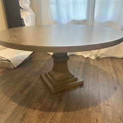 William Sonoma 60”  Round, Pedestal Dining Table