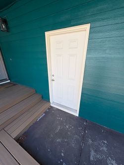Free exterior door