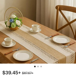 Boho table  runner , 12*71 inch , brand new