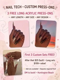 Custom Acrylic Press-On Nails Set