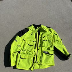Motornation Neon Green Large Motorcycle Jacket
