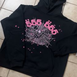 Sp5der Black Angel Number Hoodie