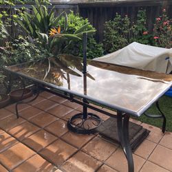 Large Outdoor Glass Patio Table