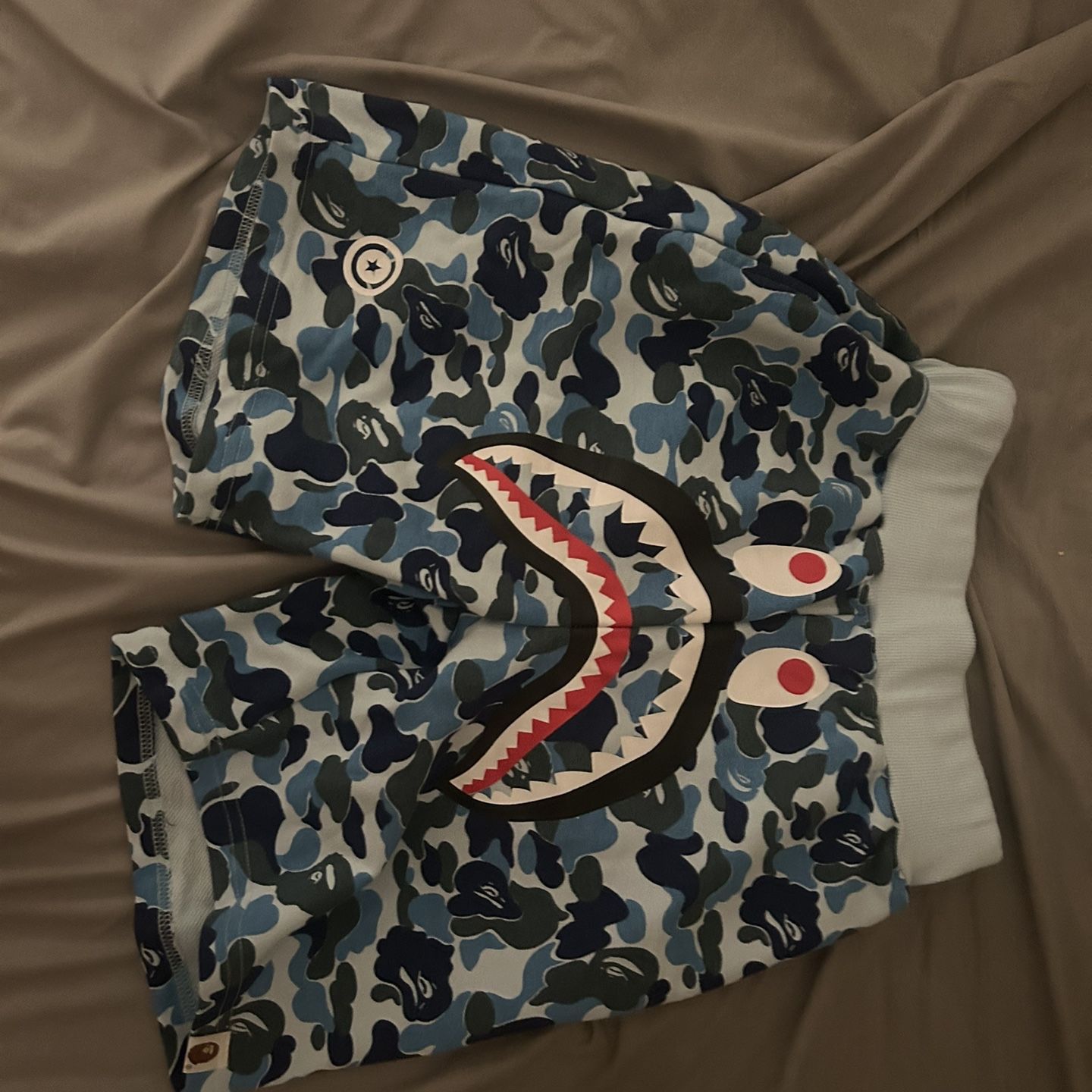 BAPE camp shark sweat shorts 