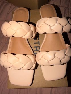 Women open toe braided sandals
