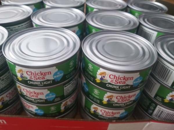 Cans of Tuna Chicken Of the Sea & Starkist! All in water! $1.00 a can.