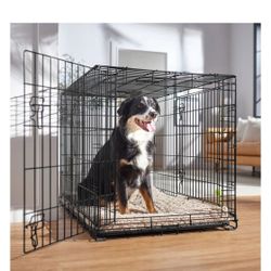 Heavy Duty Fold & Carry  Wire Dog Crate With Mat