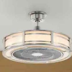 Luxury Sturdy 23" Ceiling Fan Brette III In Solid Nickel