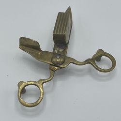 Vintage Brass Candle Scissors 