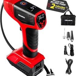 Brand: EMSON
4.4
4.4 out of 5 stars
(6,261)
BULLSEYE PRO Tire Inflator with Pressure Gauge, Compact and Portable, Automatic Shut Off, 150 PSI Max, USB