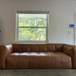 Capa 96.5" Leather Sofa Poly & Bark 