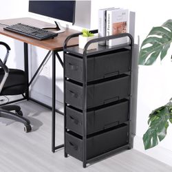 Small Narrow Storage Shelves Organizer with Fabric Drawers Size  Length 17", Width 8", Height 32" New Condition Assembled 