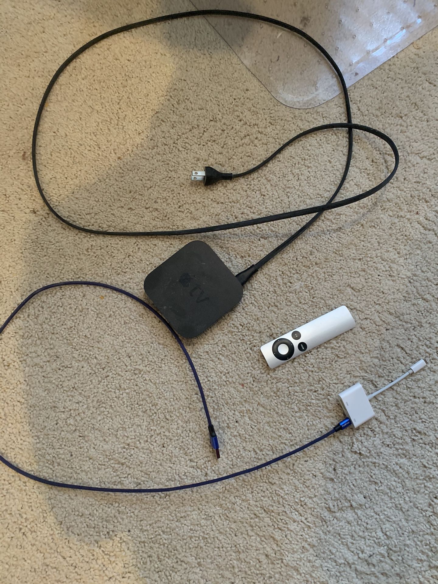 Apple tv w/ phone and usb connector
