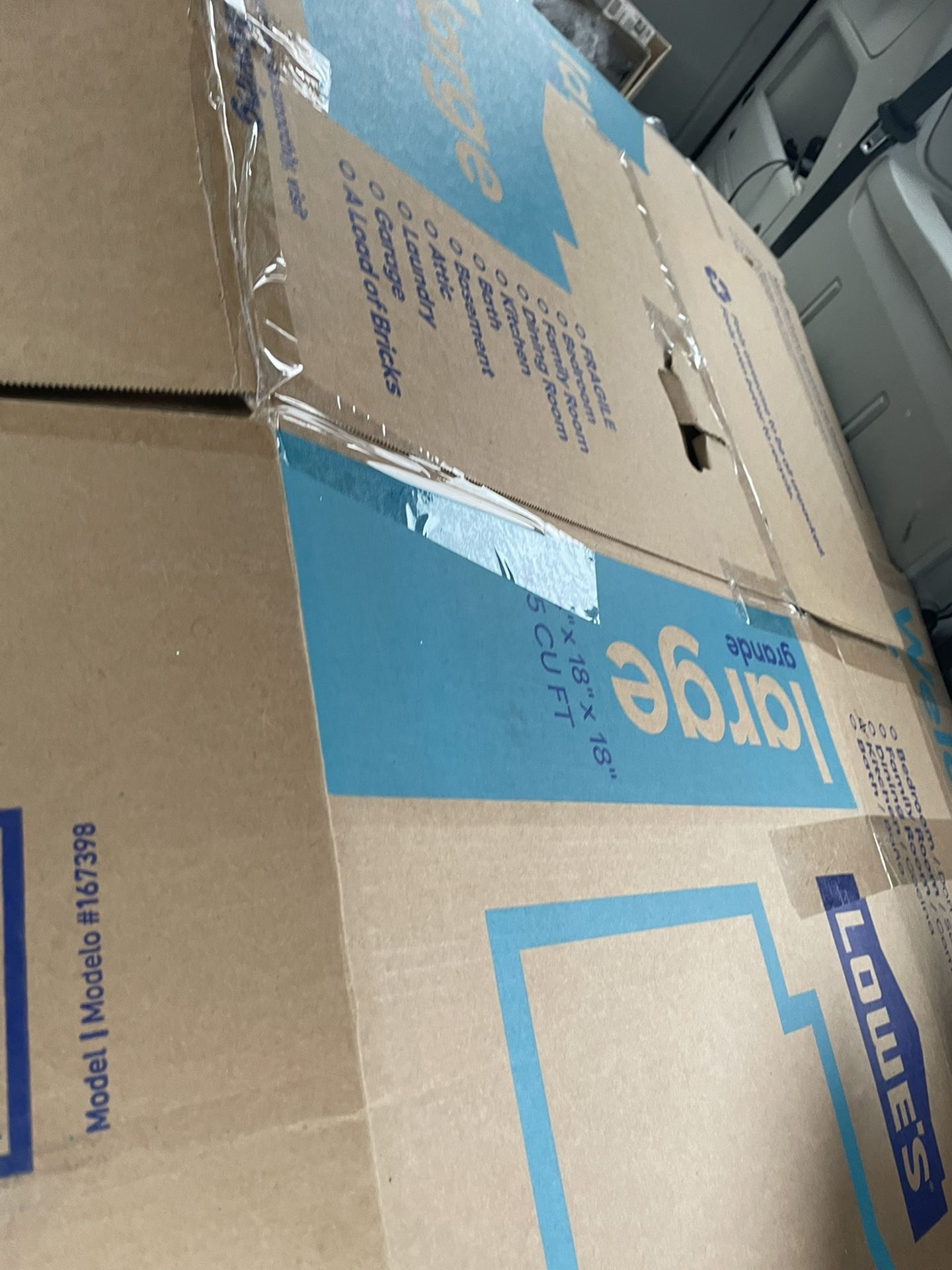 Lowes Gently Used Moving Boxes And TV Box
