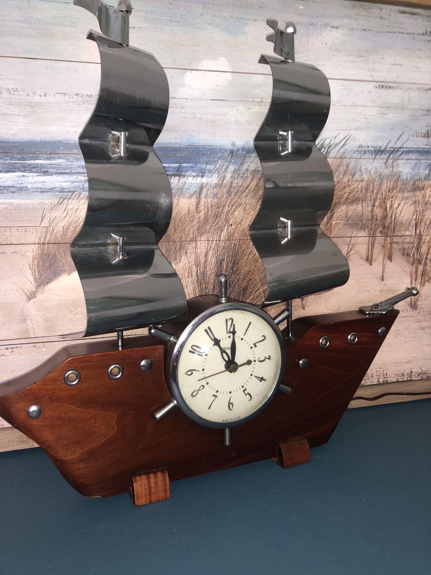 Vintage Mid Century United Ship Clock 1955 Electric Clock
